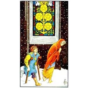 Five Of Pentacles Tarot Card